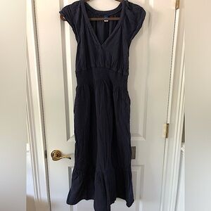 Old Navy cotton waist-defined smocked maxi dresses, size M, EUC!
